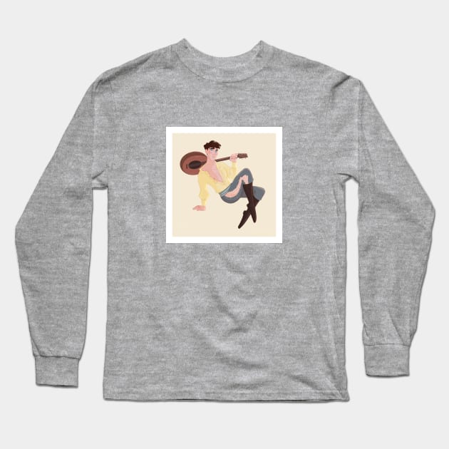 Pin Up Jaskier Long Sleeve T-Shirt by Ohms And Wattson Art